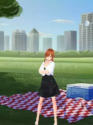 Finished VRM Model Low-poly 3D model