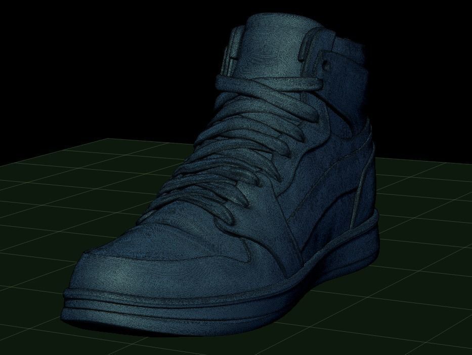 Sneakers high top sneaker 3D print model_11