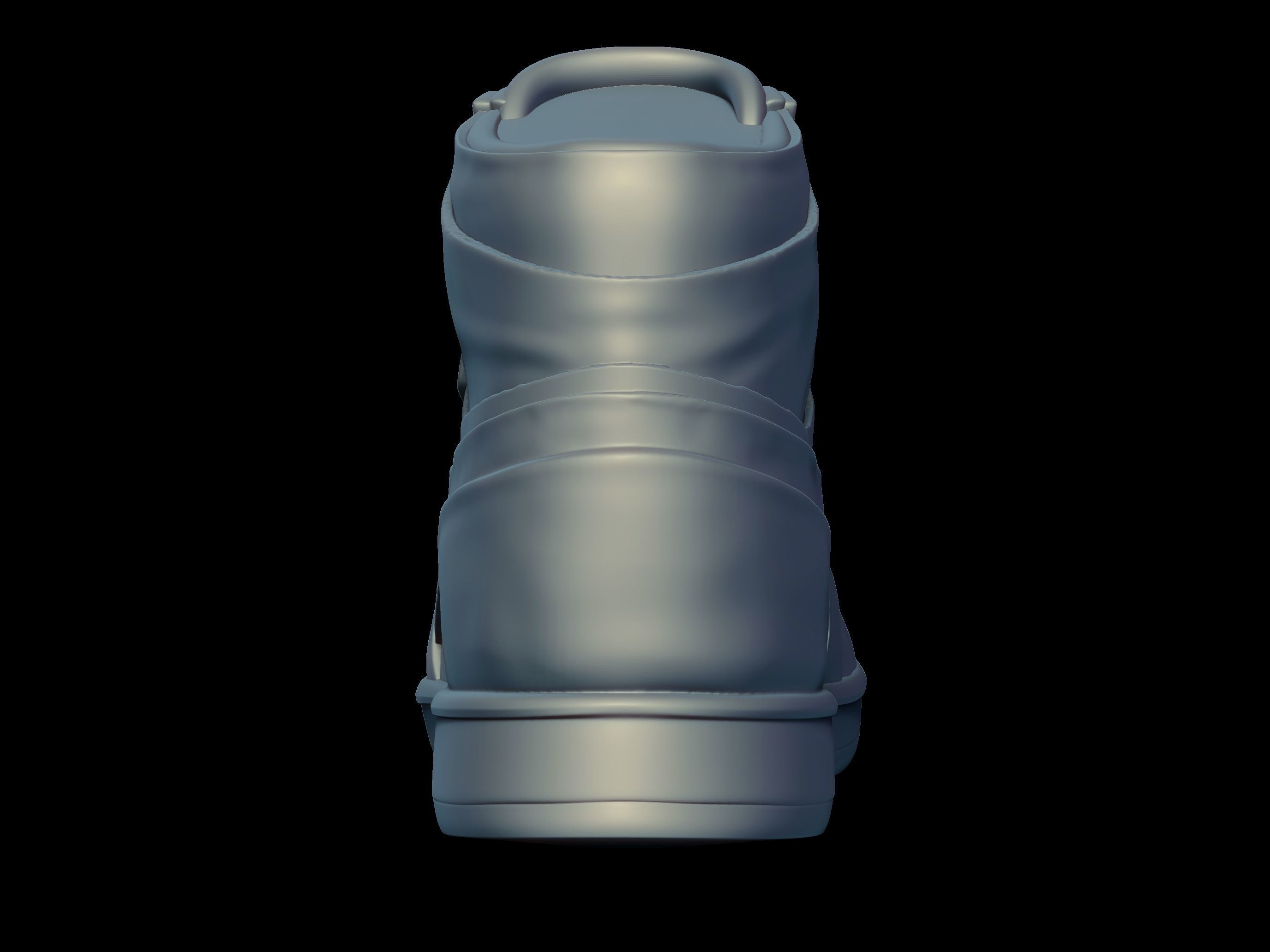 Sneakers high top sneaker 3D print model_7