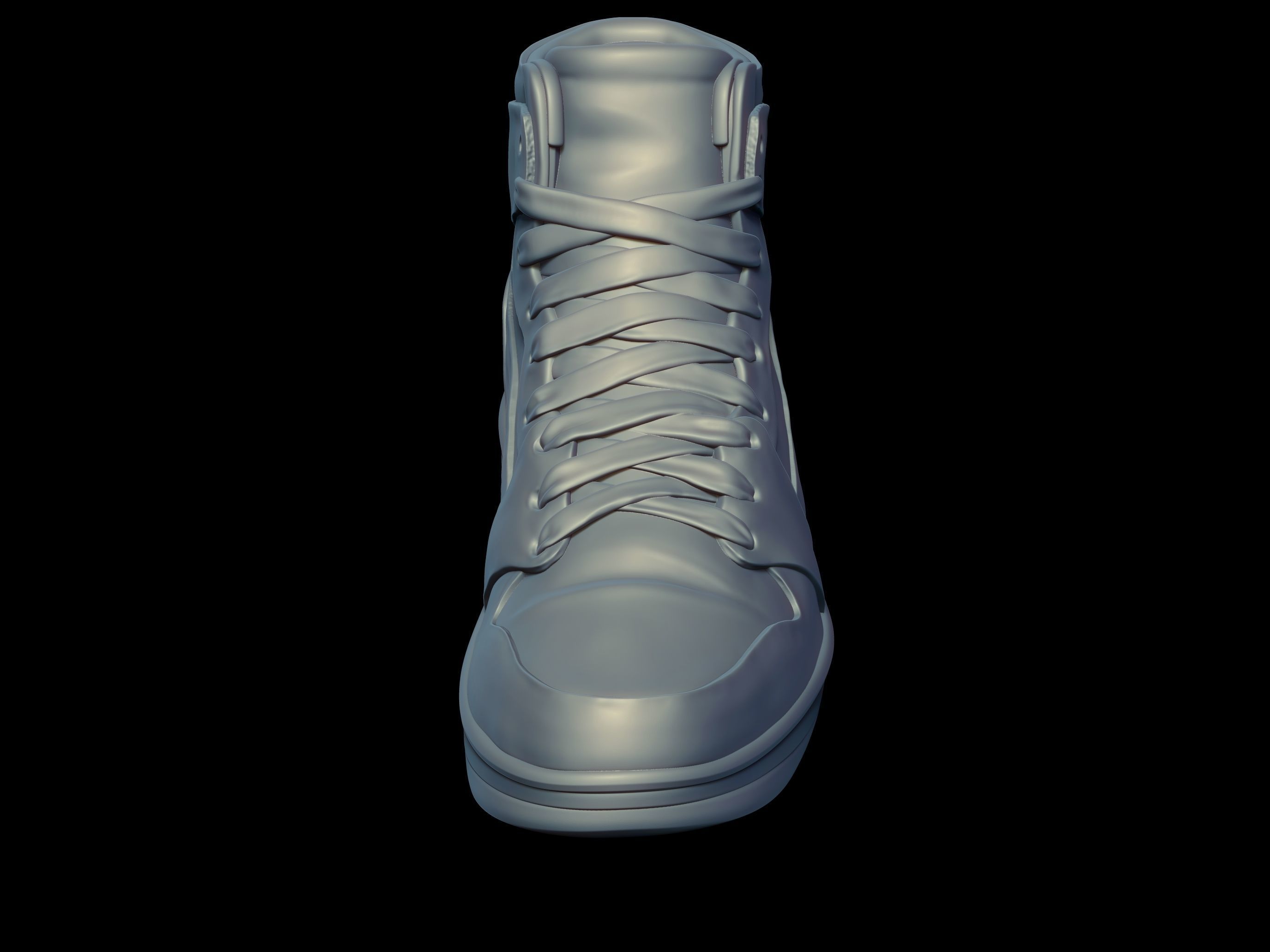 Sneakers high top sneaker 3D print model_6