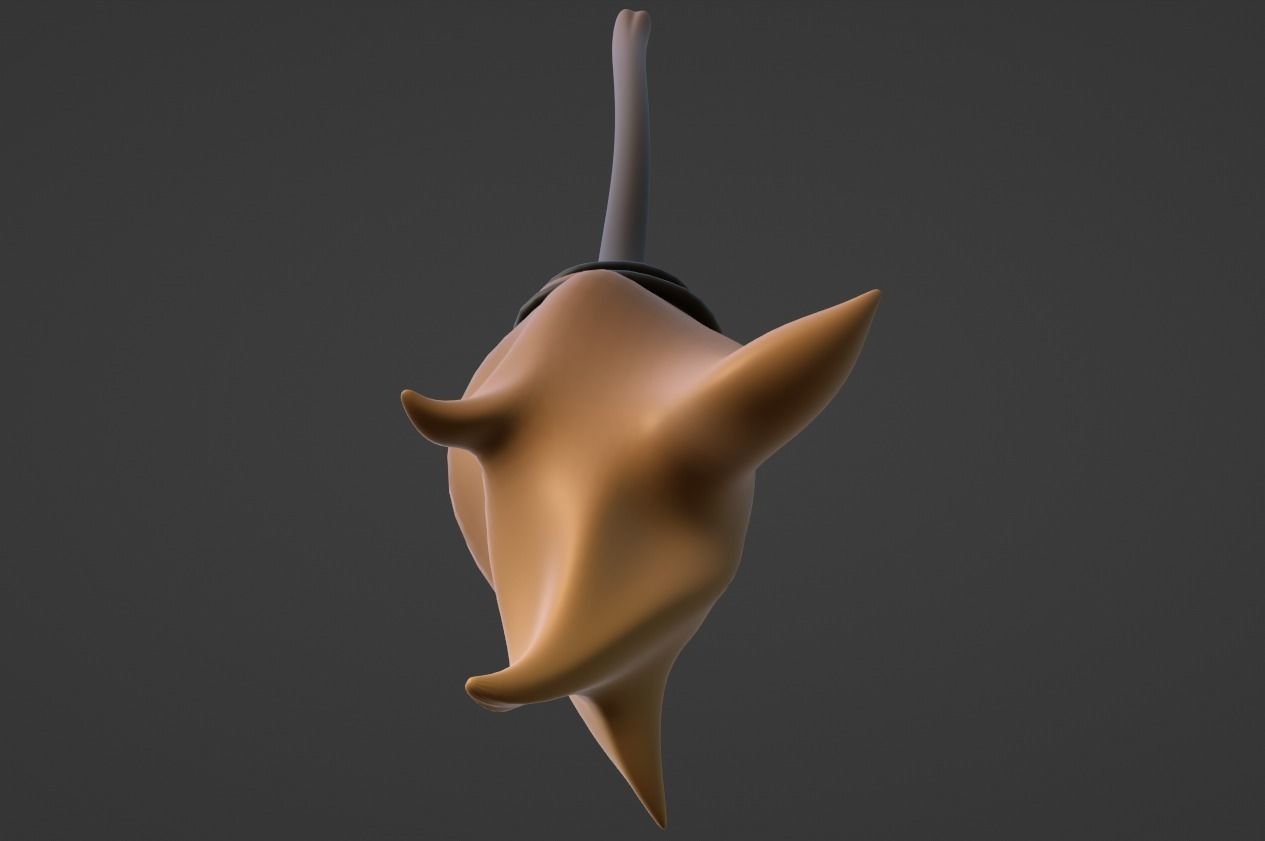 Cartoon Witch Broom 3D model_3