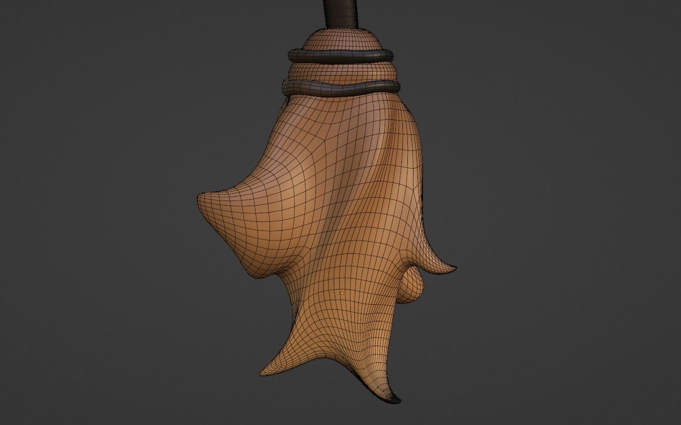 Cartoon Witch Broom 3D model_5