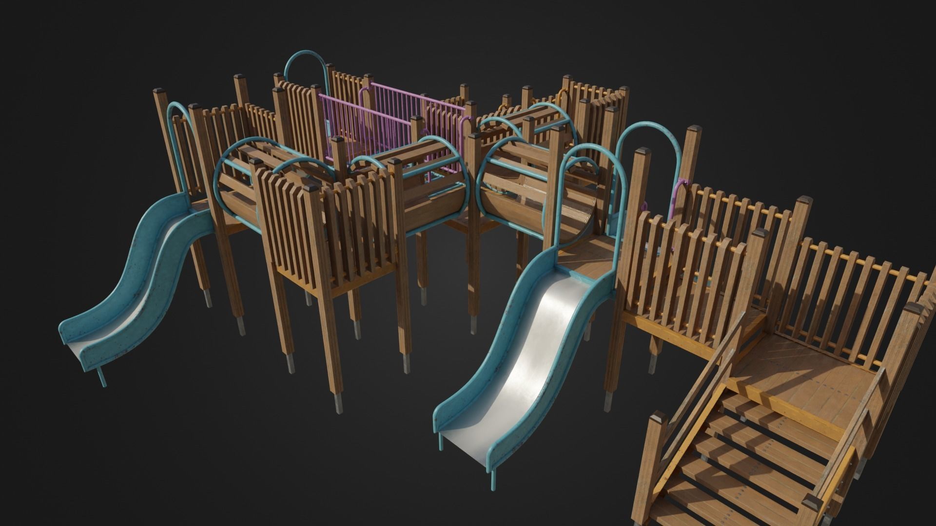 Playground toy 01 Low-poly 3D model_1