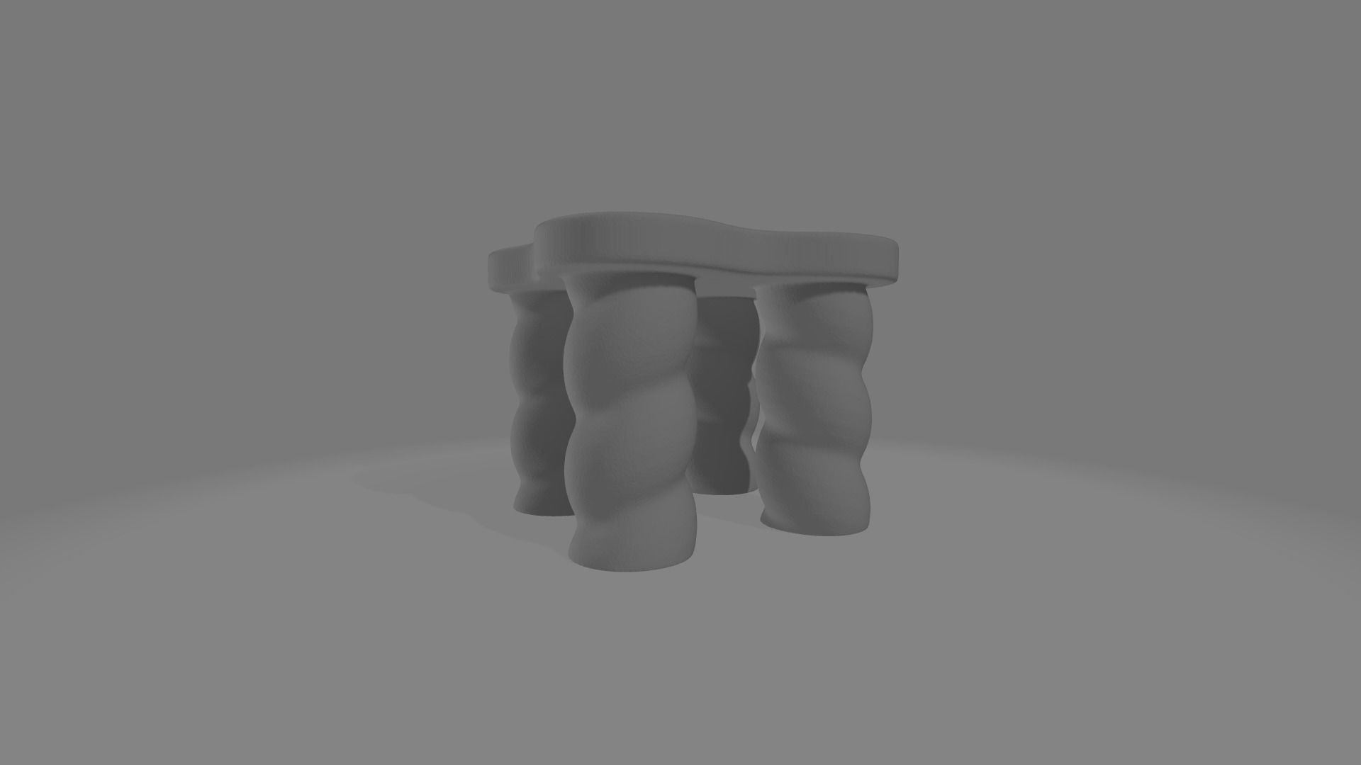 Table stool 3D print model_3