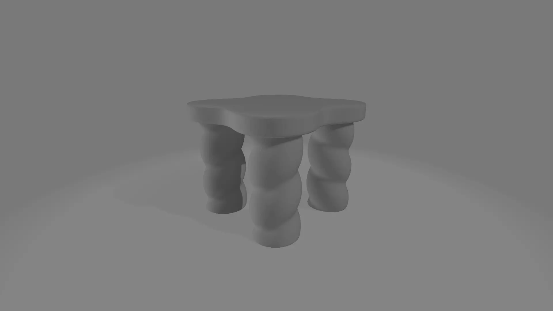 Table stool 3D print model_0