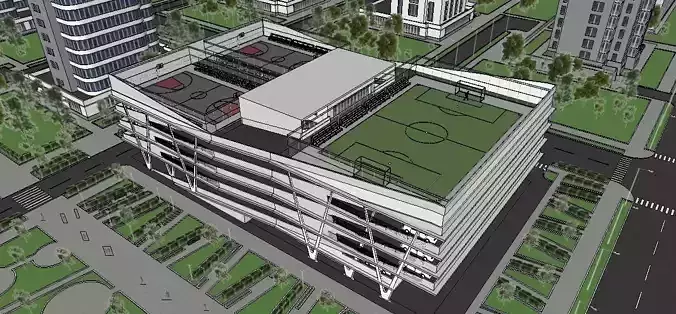 Sketchup Parking building PP1 3D model