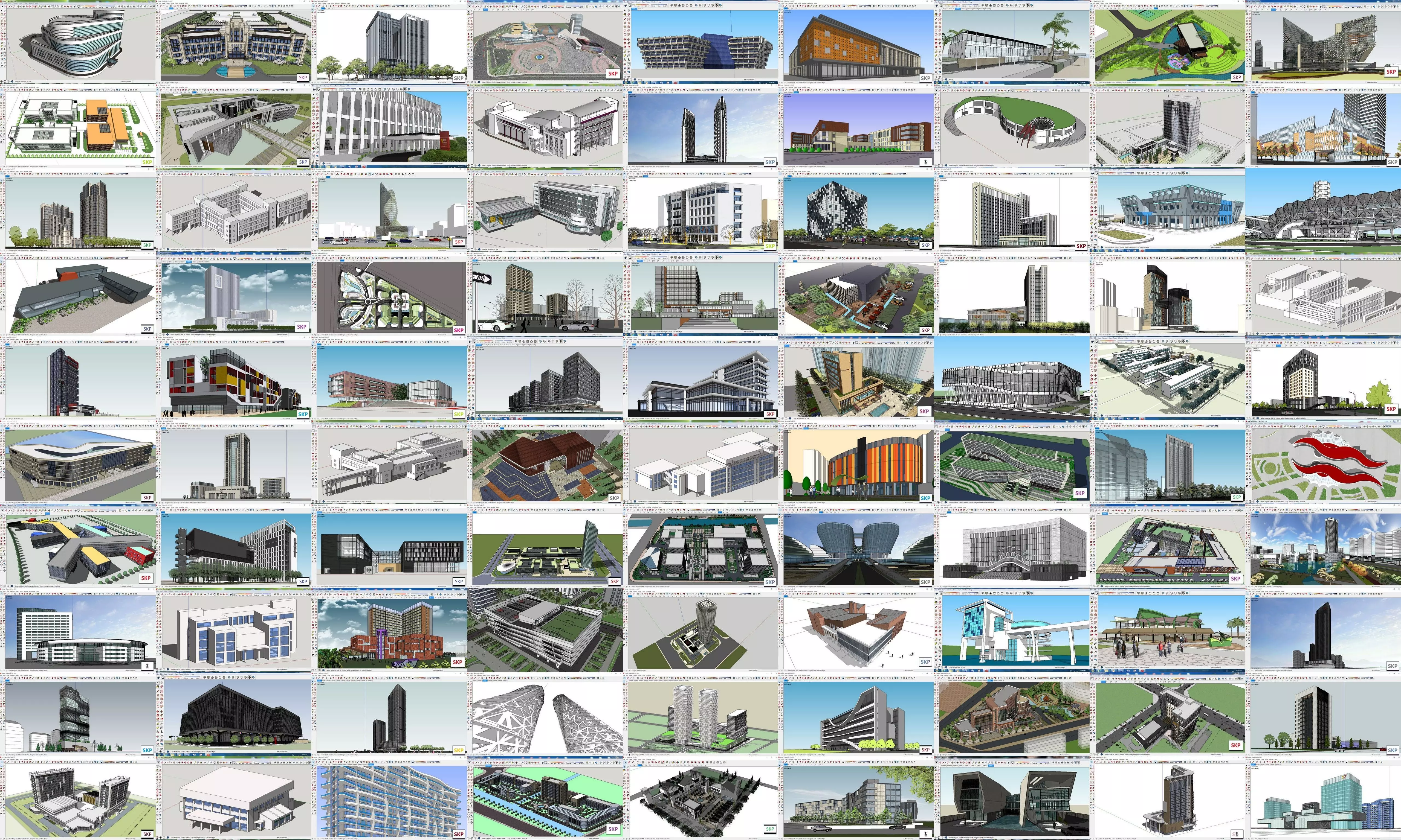 Collection 60 Sketchup Office models _0