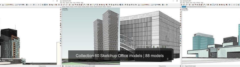 Collection 60 Sketchup Office models _218