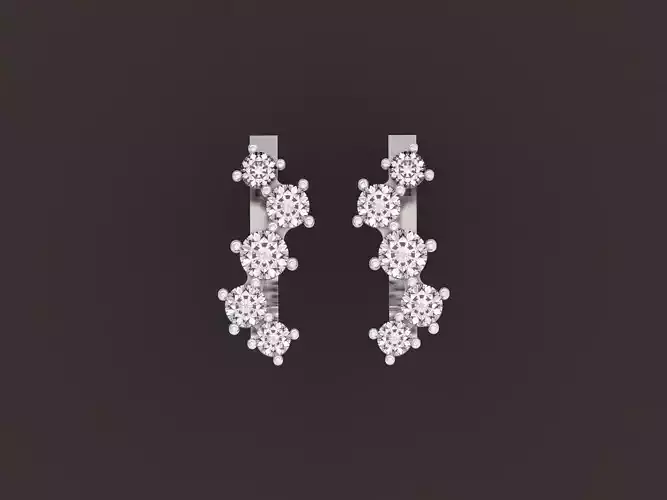 geometric earring with stones