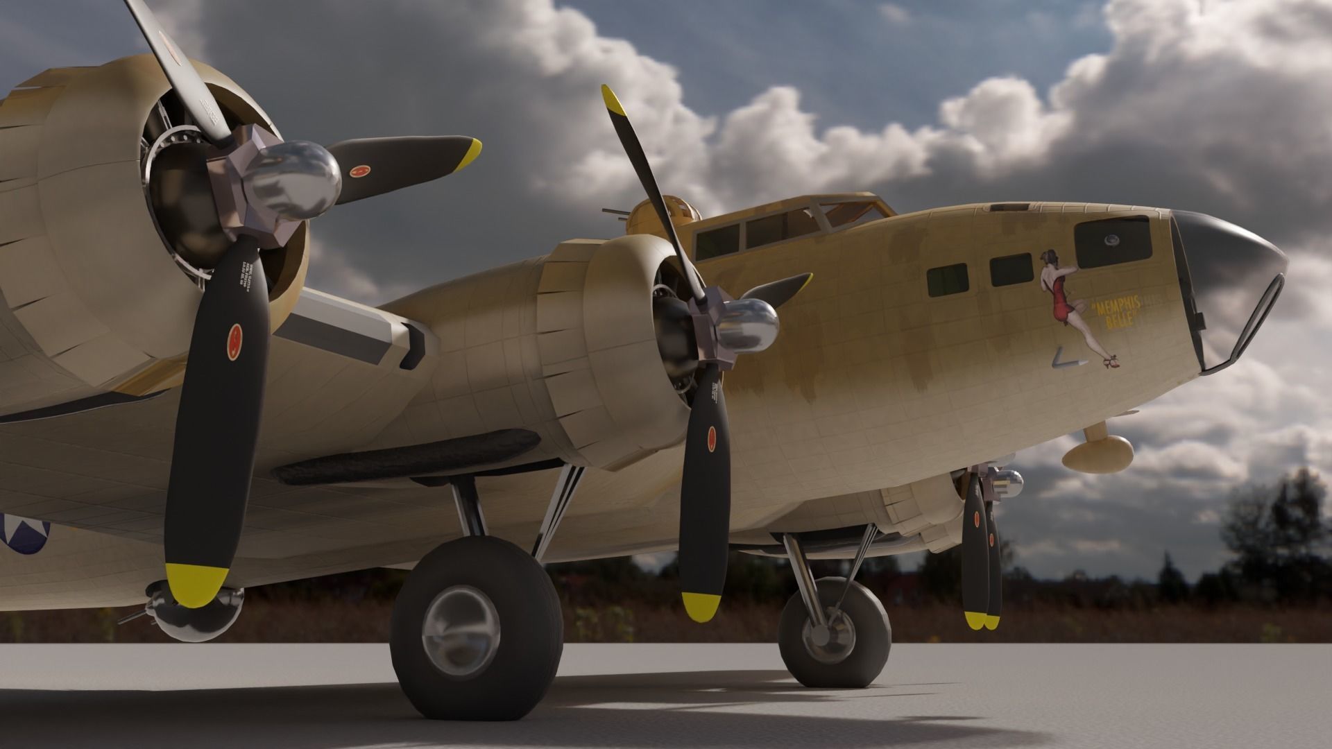 B-17F Memphis Belle 3D model_9