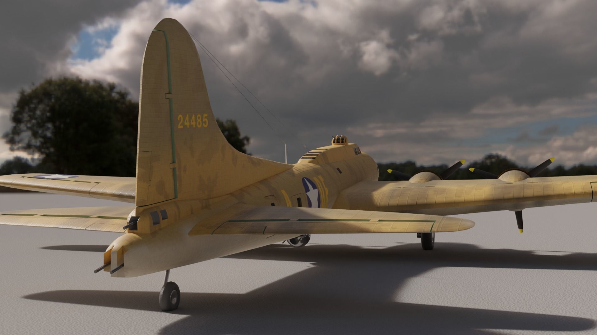 B-17F Memphis Belle 3D model_6