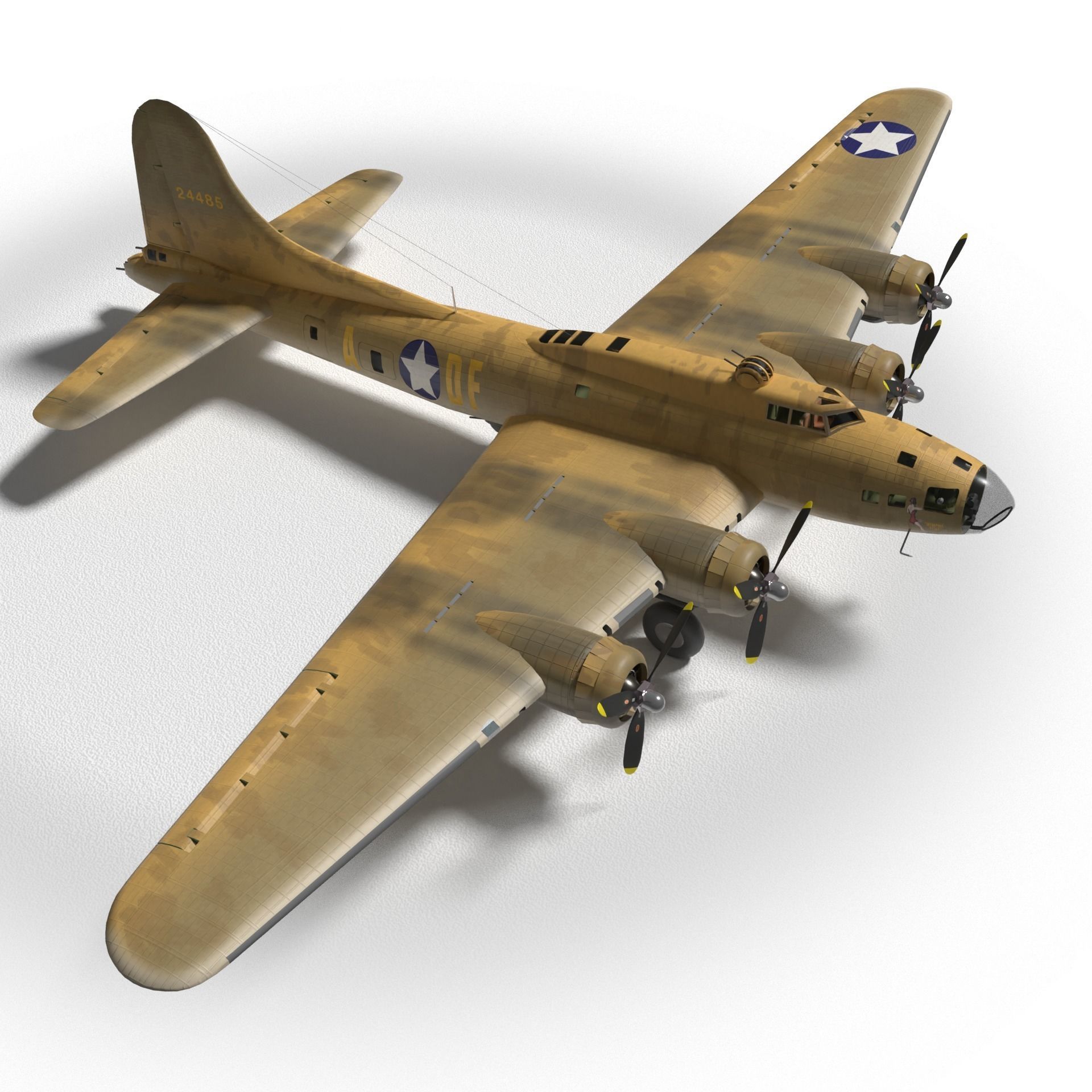 B-17F Memphis Belle 3D model_10