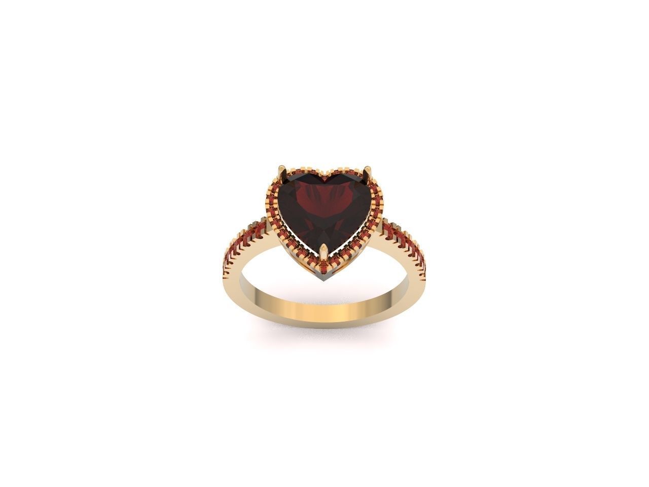 ring heart 3D print model_5