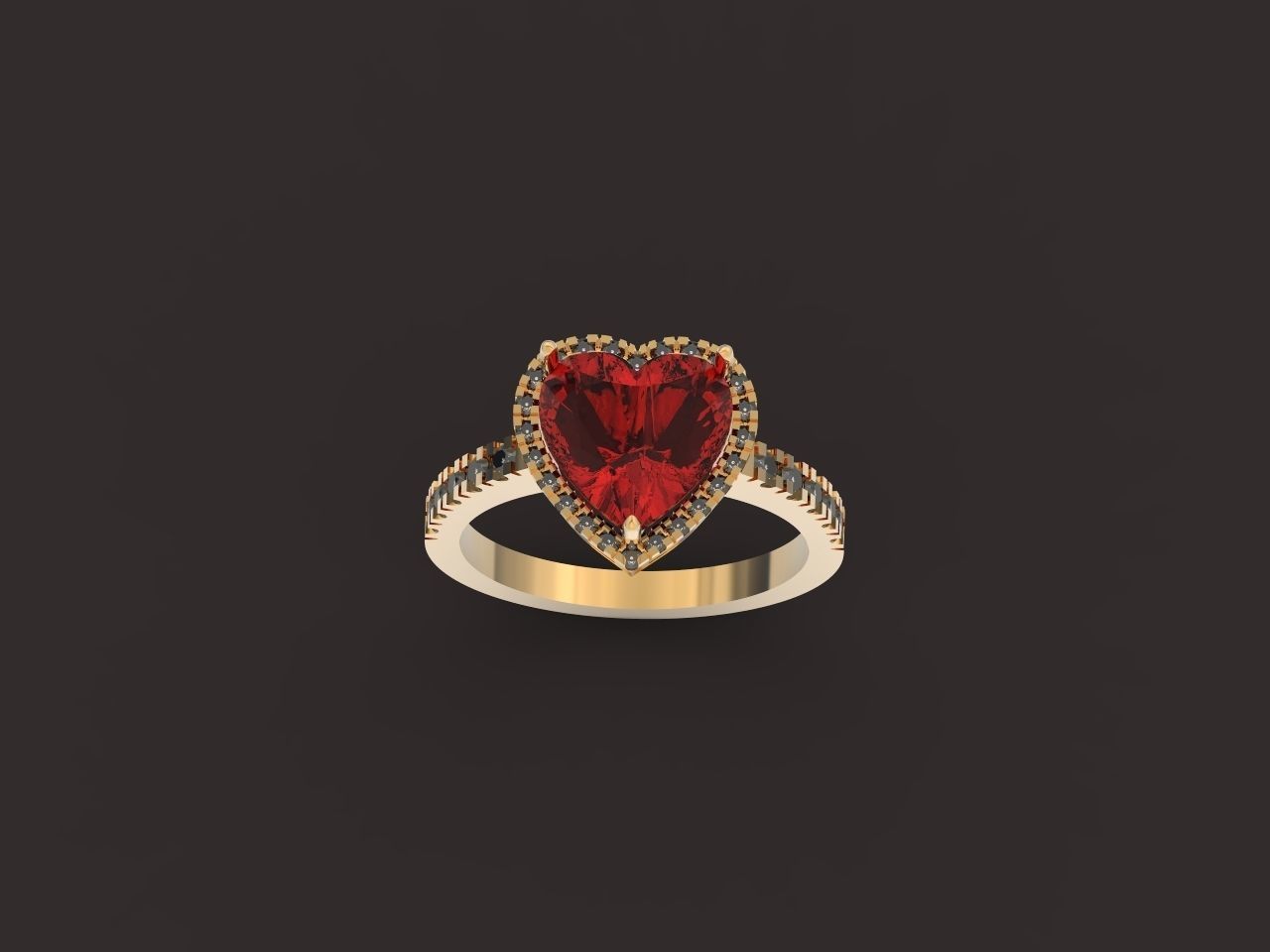 ring heart 3D print model_21
