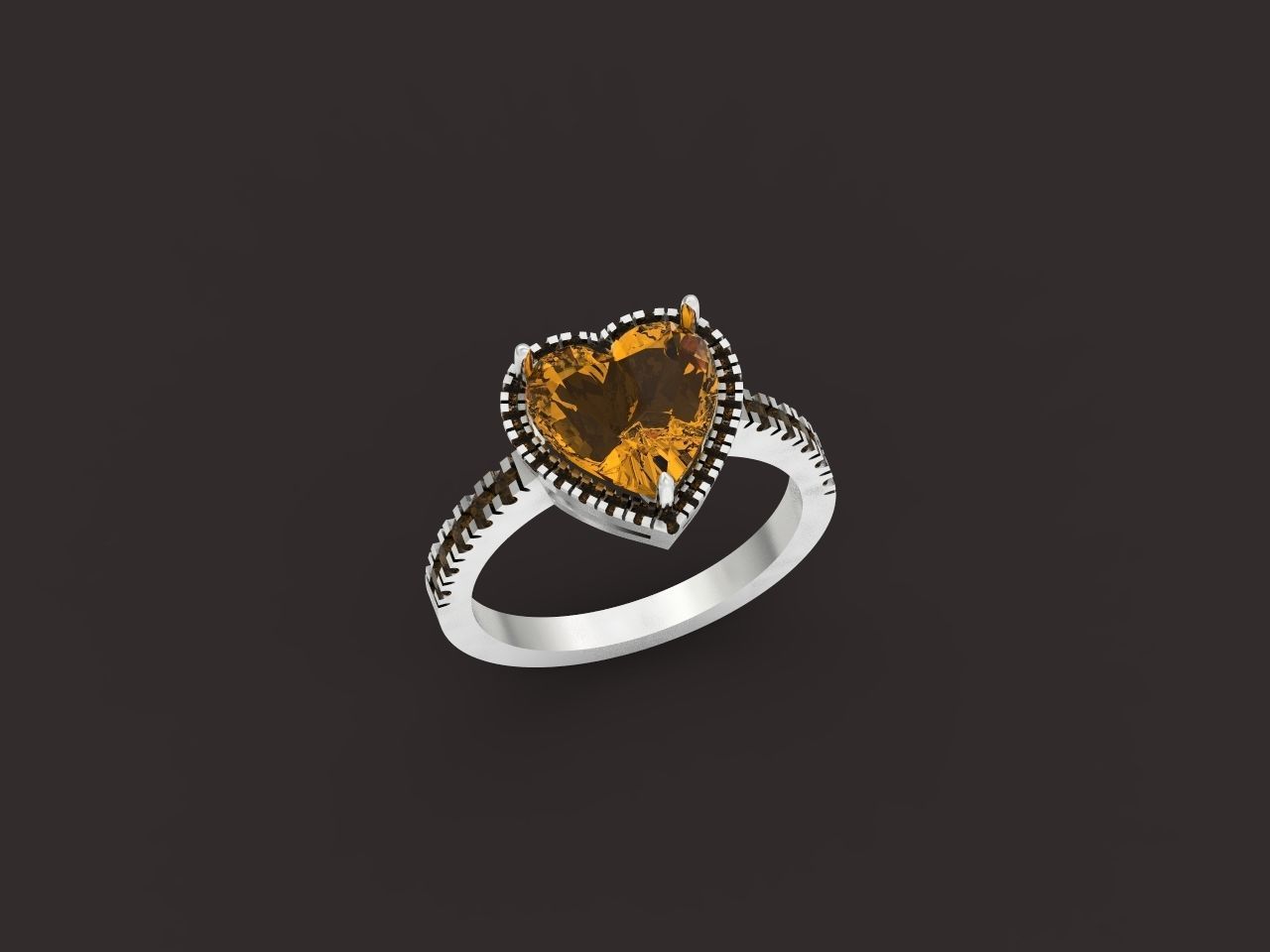 ring heart 3D print model_27