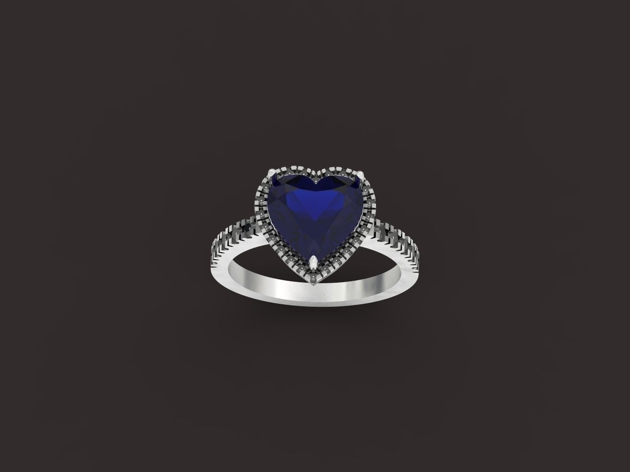 ring heart 3D print model_23