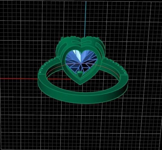 ring heart 3D print model_35