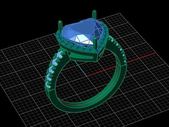 ring heart 3D print model_36