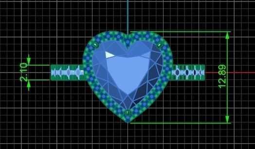 ring heart 3D print model_29