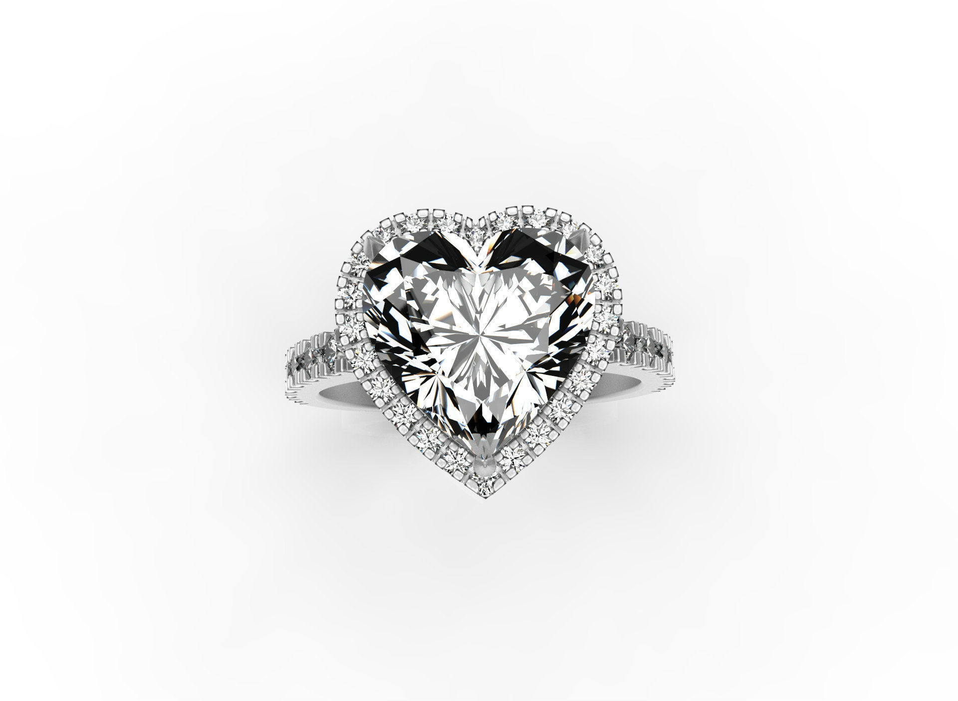 ring heart 3D print model_3