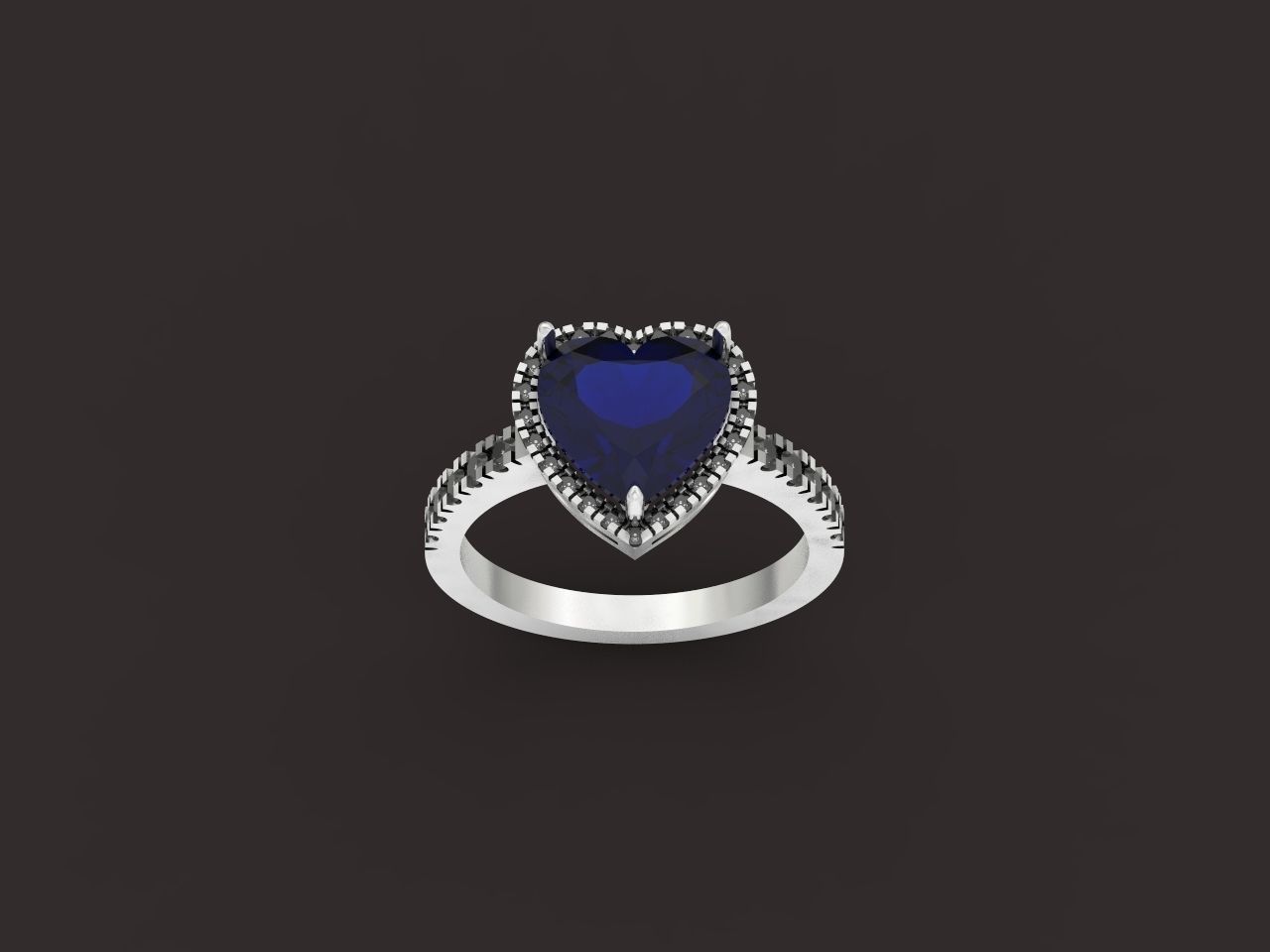 ring heart 3D print model_25