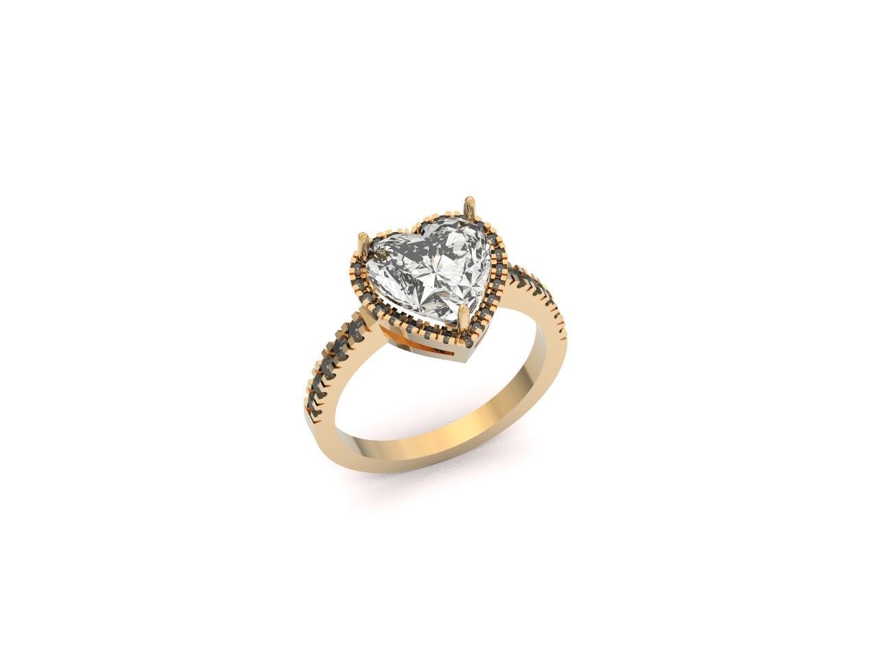 ring heart 3D print model_11