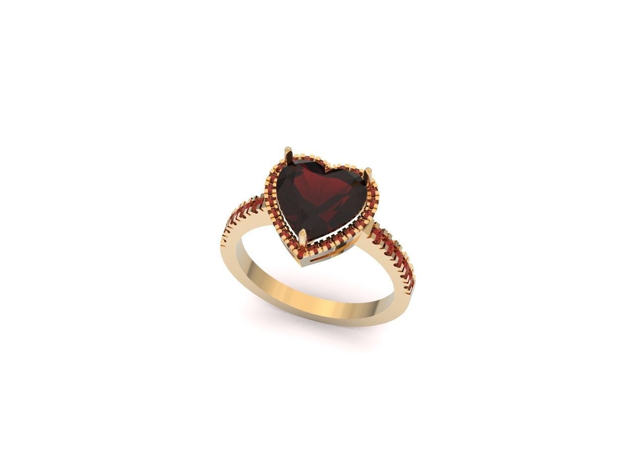 ring heart 3D print model_4