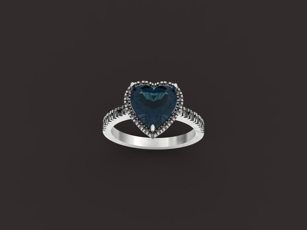 ring heart 3D print model_22