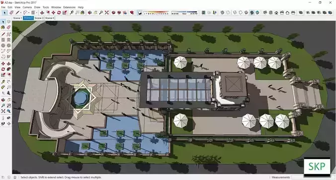 Sketchup Recreational Tourism building A2 3D model