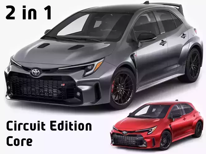 Toyota GR Corolla 2023 2 versions 3D model