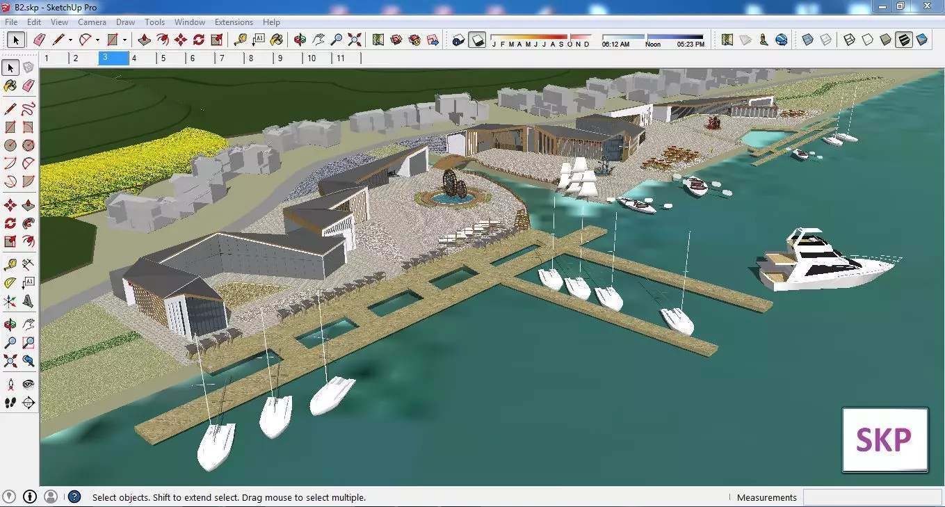 Sketchup Recreational Tourism building B2 3D model_0