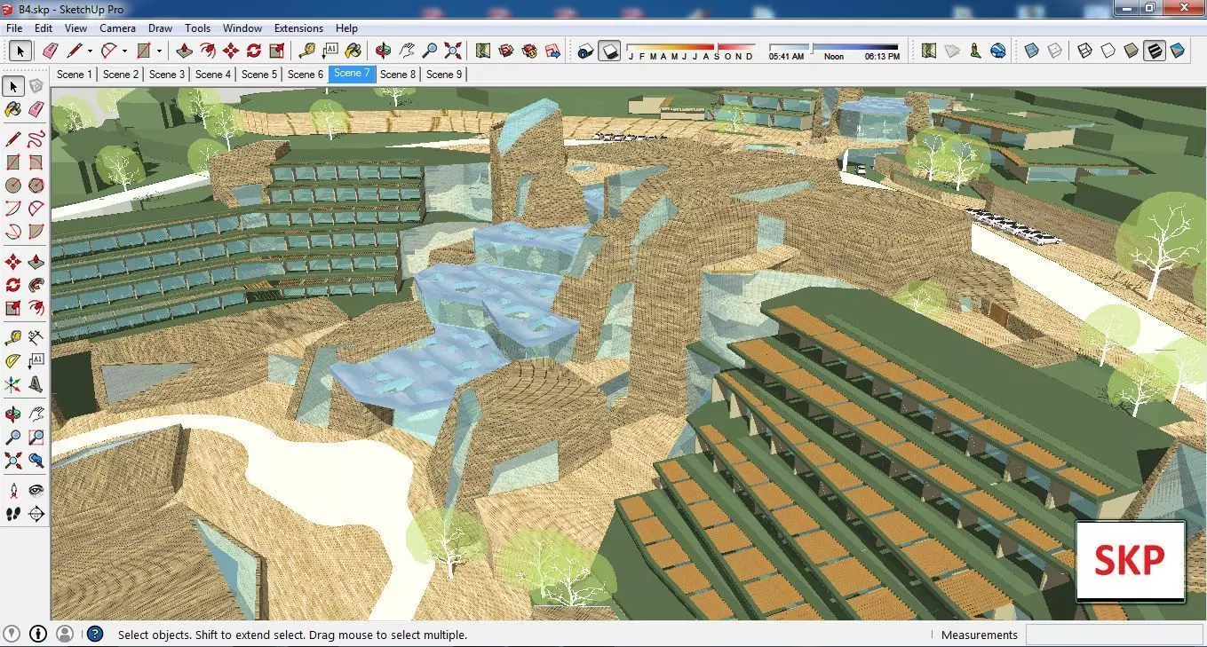 Sketchup Recreational Tourism building B4 3D model_0