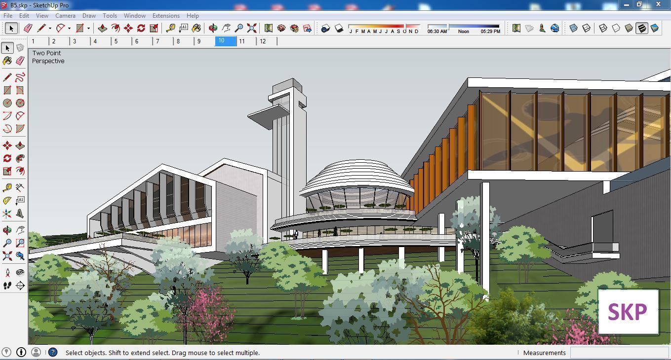 Sketchup Recreational Tourism building B5 3D model_3