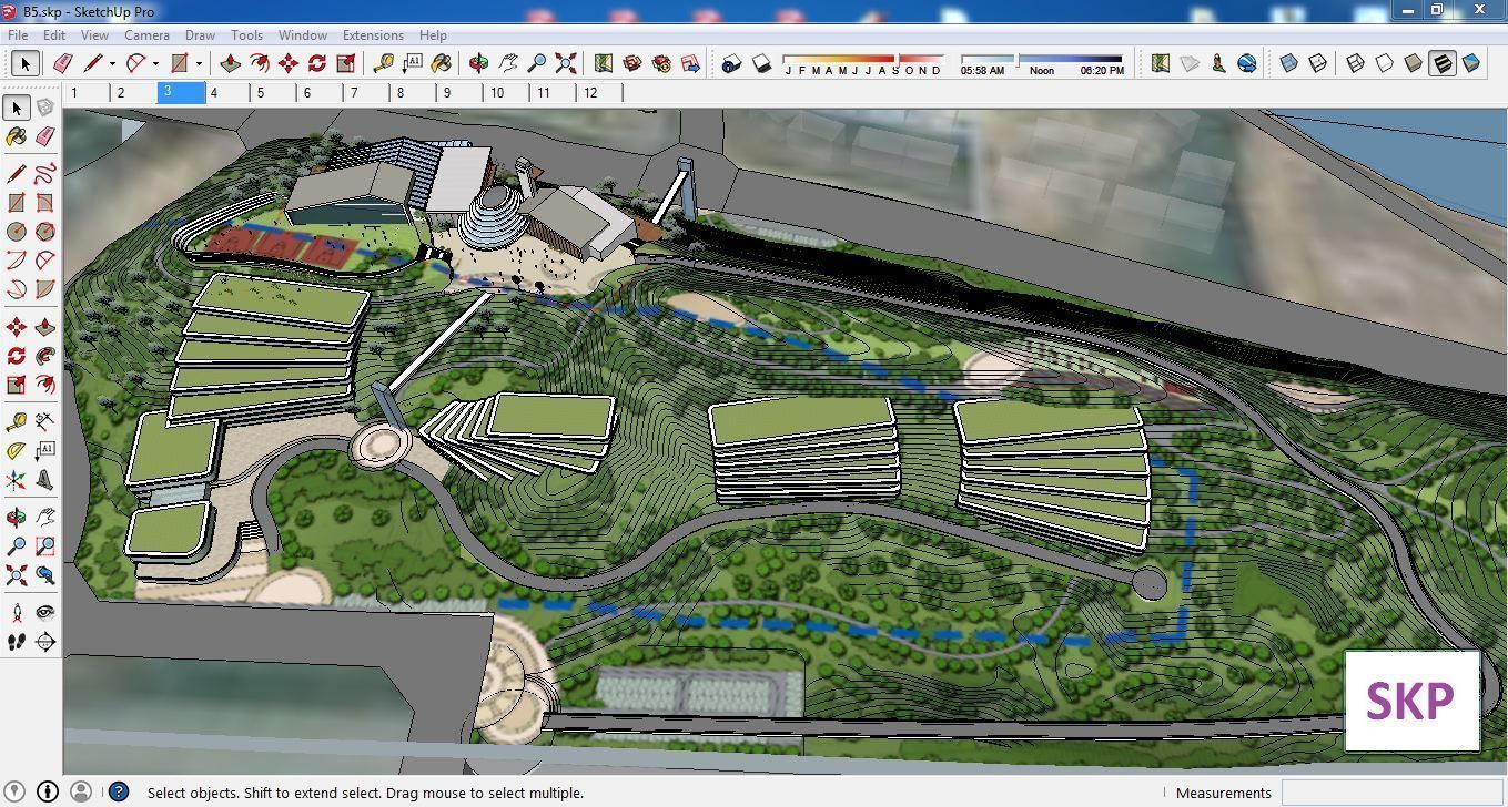 Sketchup Recreational Tourism building B5 3D model_1