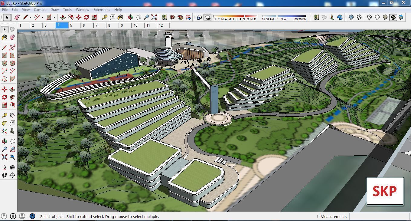 Sketchup Recreational Tourism building B5 3D model_2
