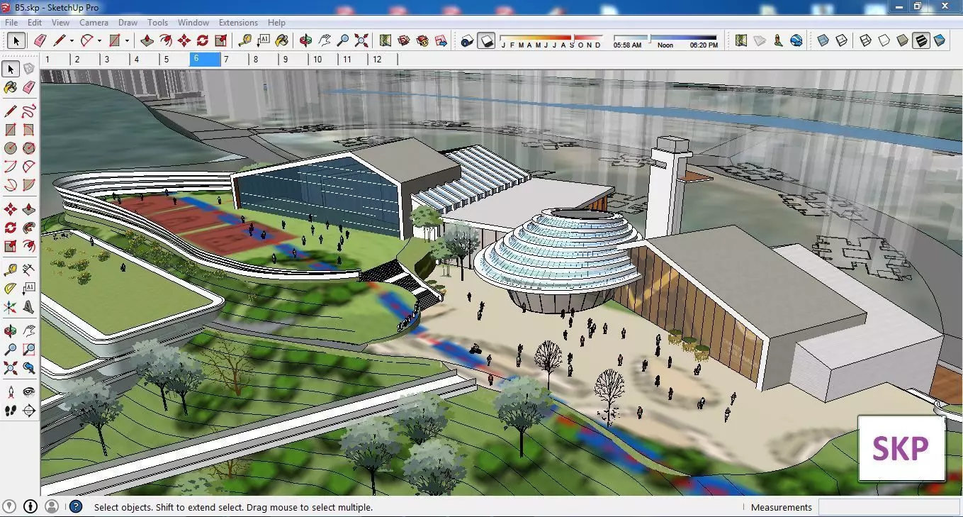 Sketchup Recreational Tourism building B5 3D model_0