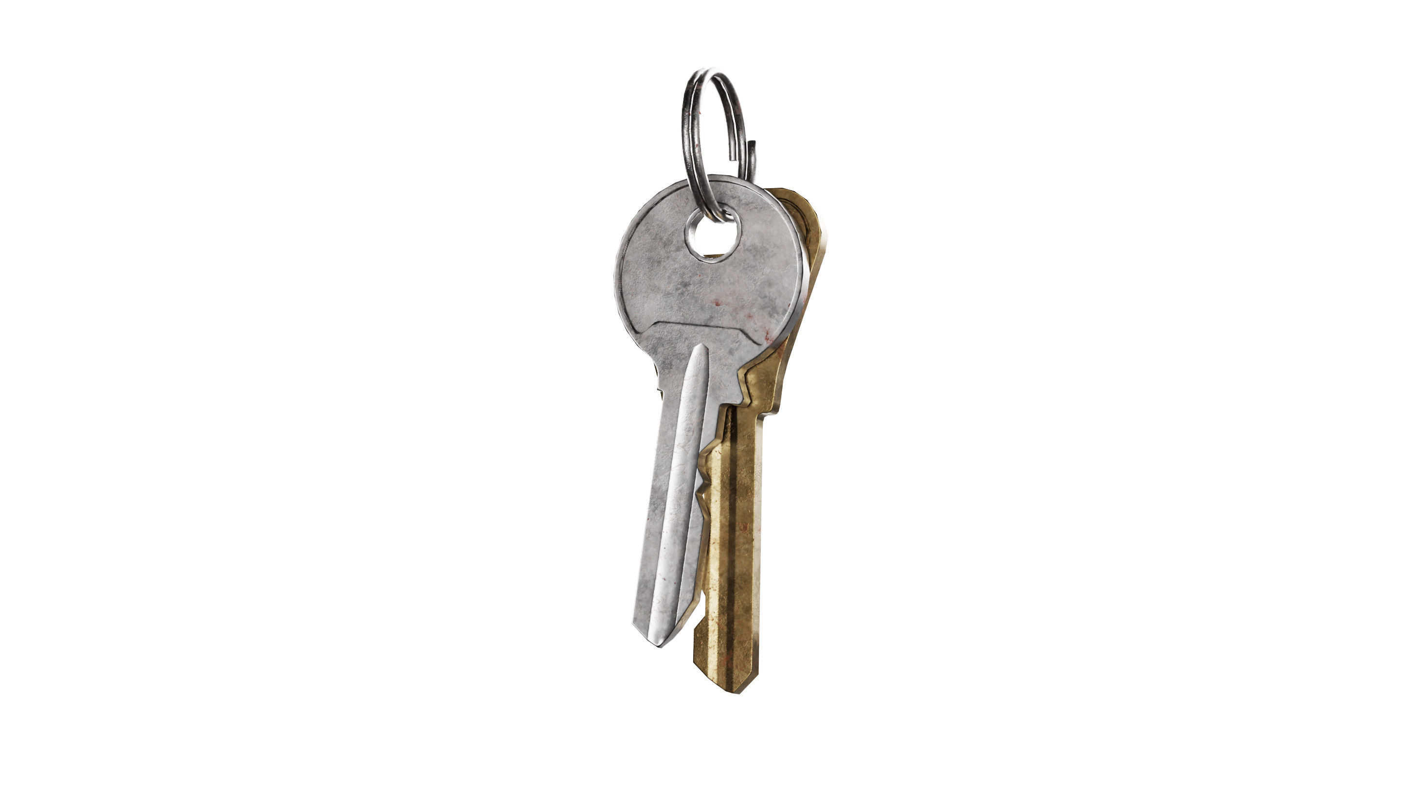 Old Keys 02 Low-poly 3D model_1