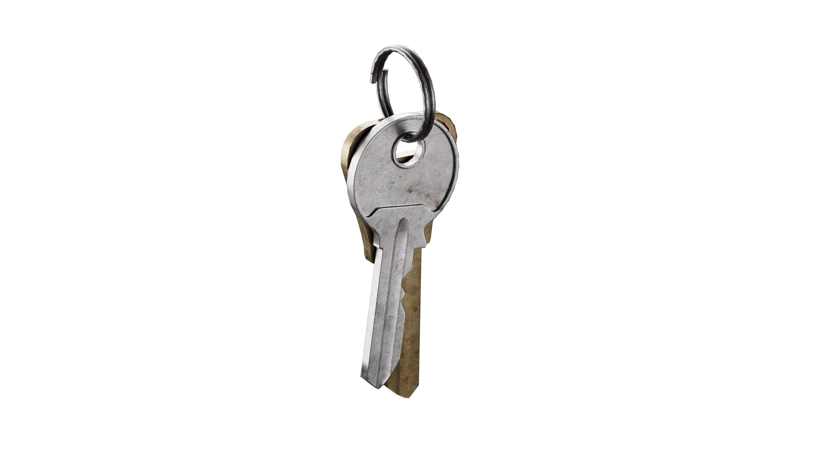 Old Keys 02 Low-poly 3D model_4