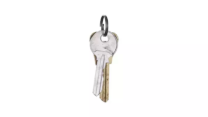 Old Keys 02 Low-poly 3D model