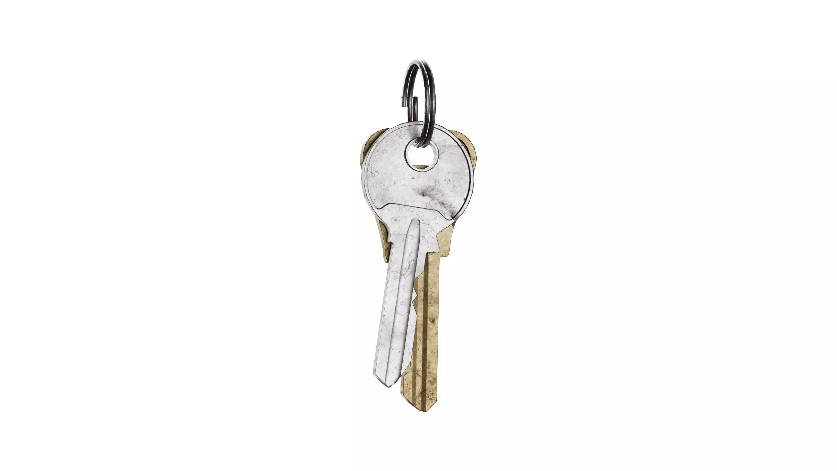 Old Keys 02 Low-poly 3D model_0
