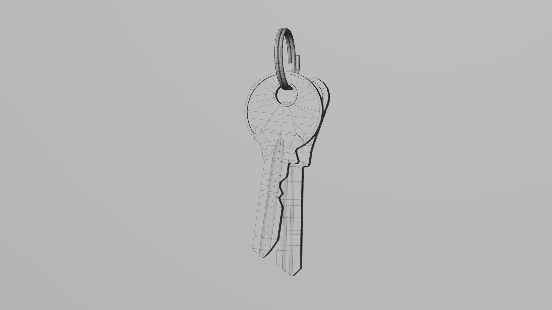 Old Keys 02 Low-poly 3D model_6