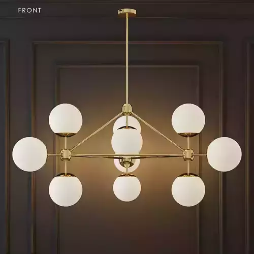 Chandelier modo chandelier white glass designed by jason miller