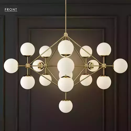 Chandelier chandelier white glass designed