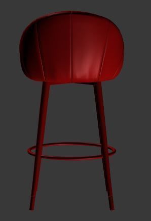 Bar chair Low-poly 3D model_11