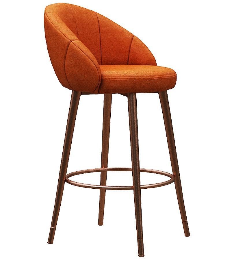 Bar chair Low-poly 3D model_2