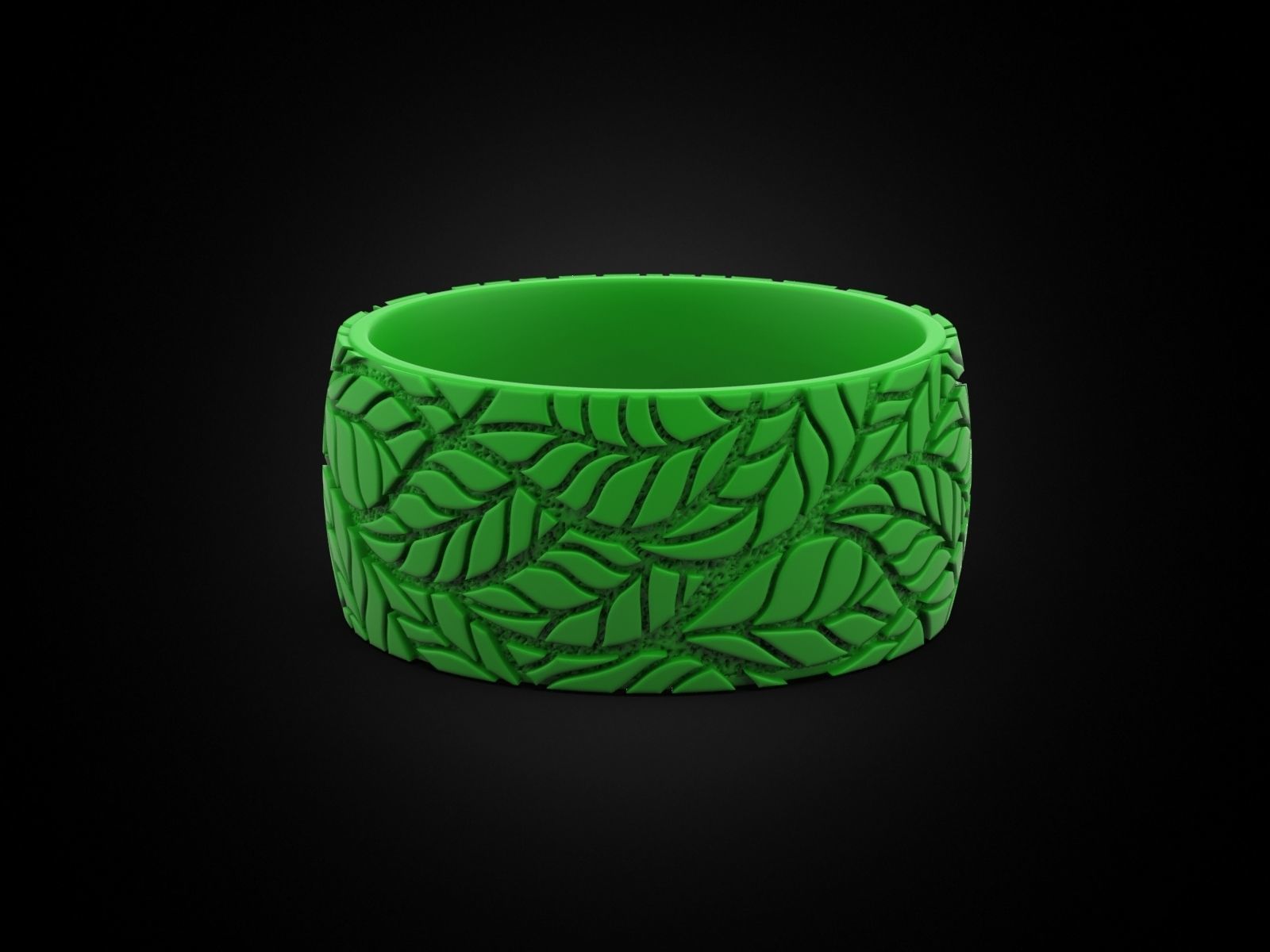 Foliage ring 3D print model_6