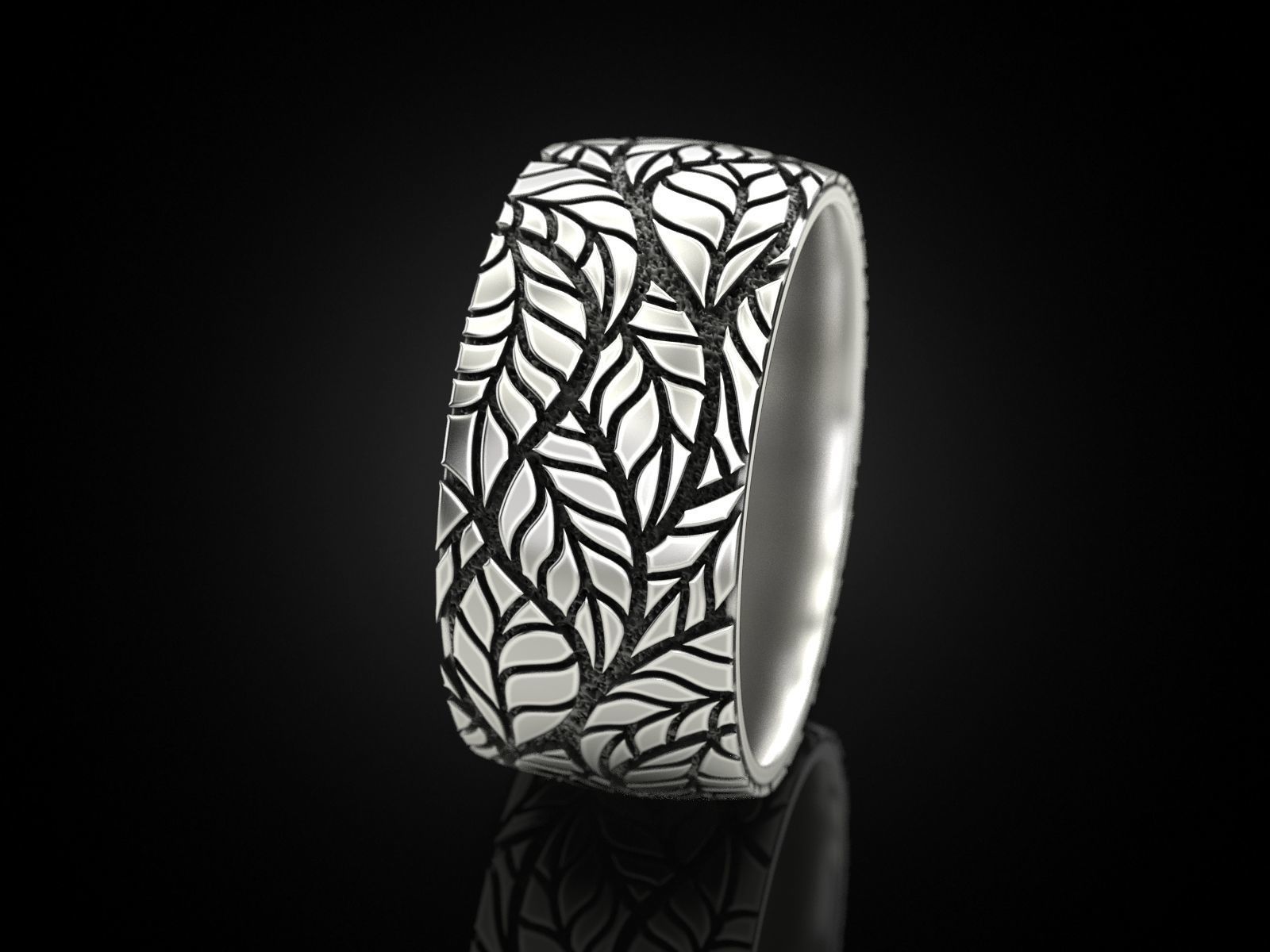 Foliage ring 3D print model_1