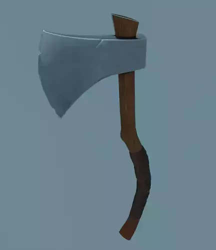 Stylized low poly axe Low-poly 3D model