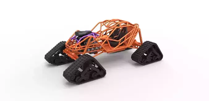 Rock bouncer on tracks Scale 1 to 25 3D print model