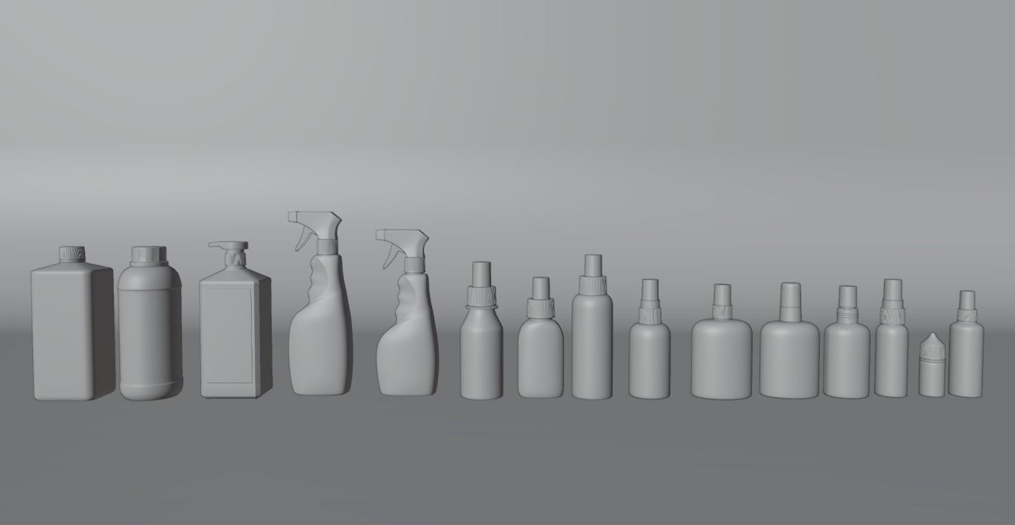 antiseptic continer 3D model_1